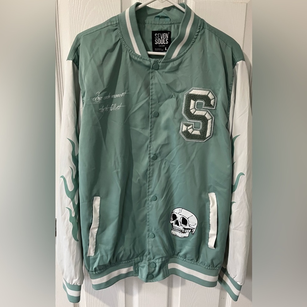 COPY - Seven Souls New York varsity style jacket. Sz Large.
